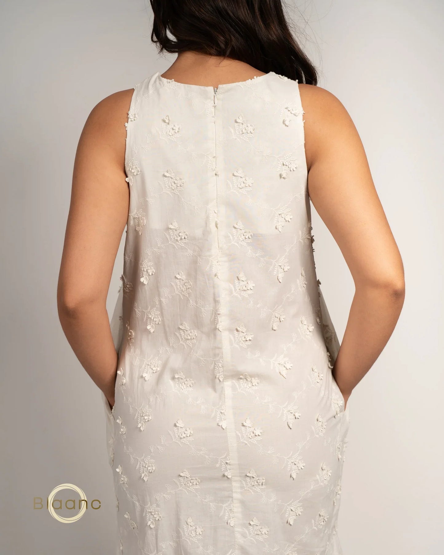 Floral Mini Dress (Ivory)