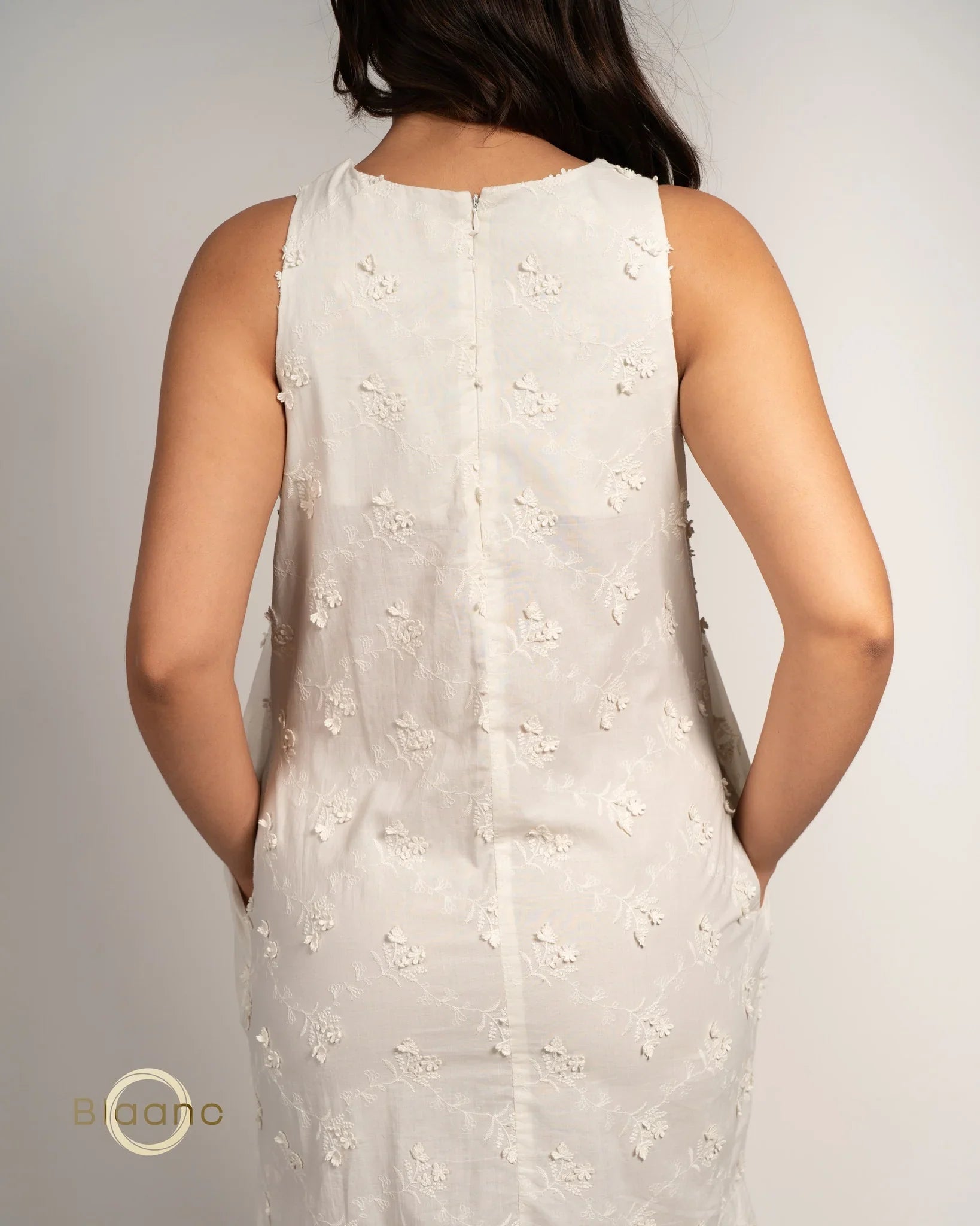 Floral Mini Dress (Ivory)