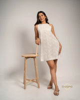 Floral Mini Dress (Ivory)