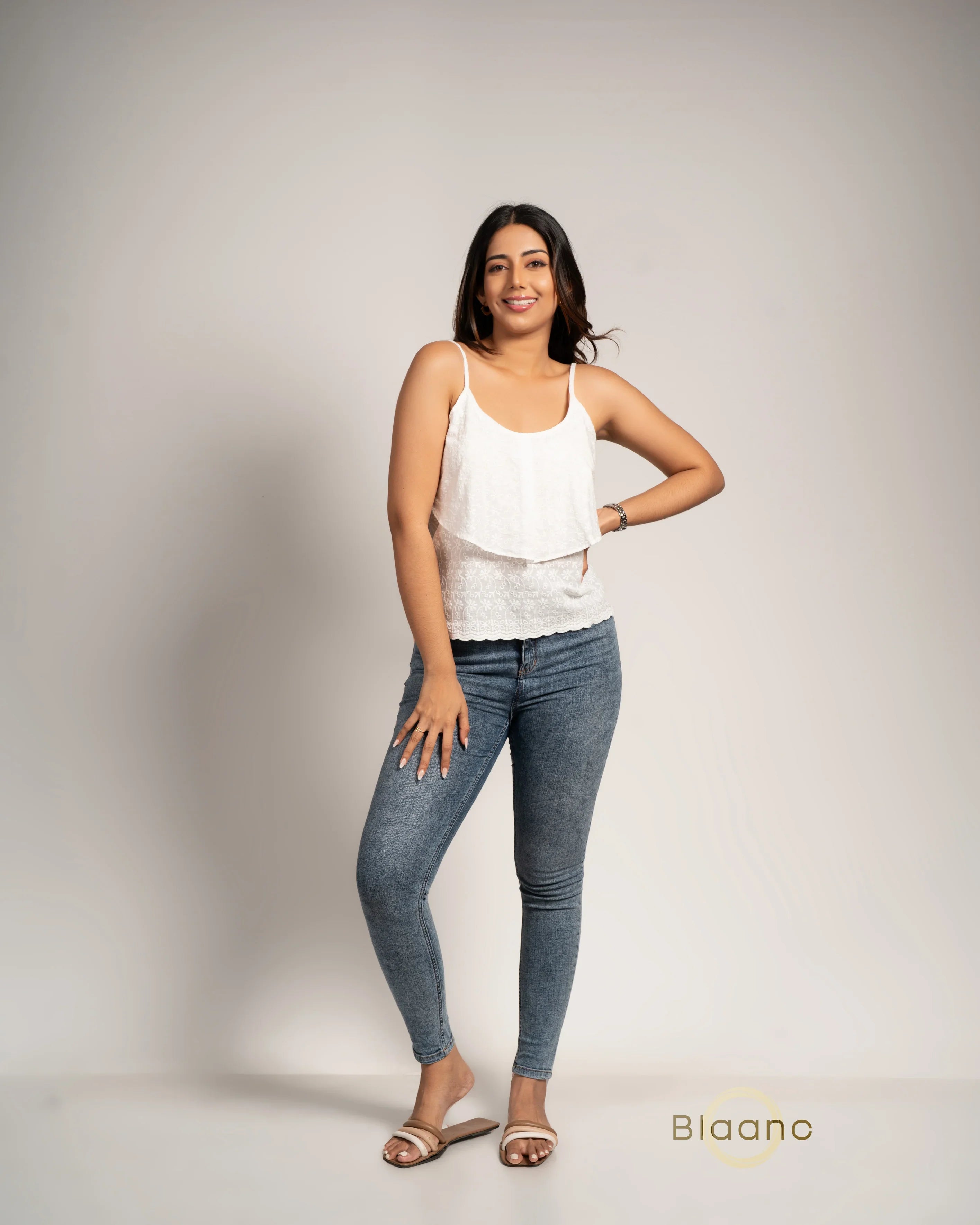 Petalfall Glimmer Flutter Top