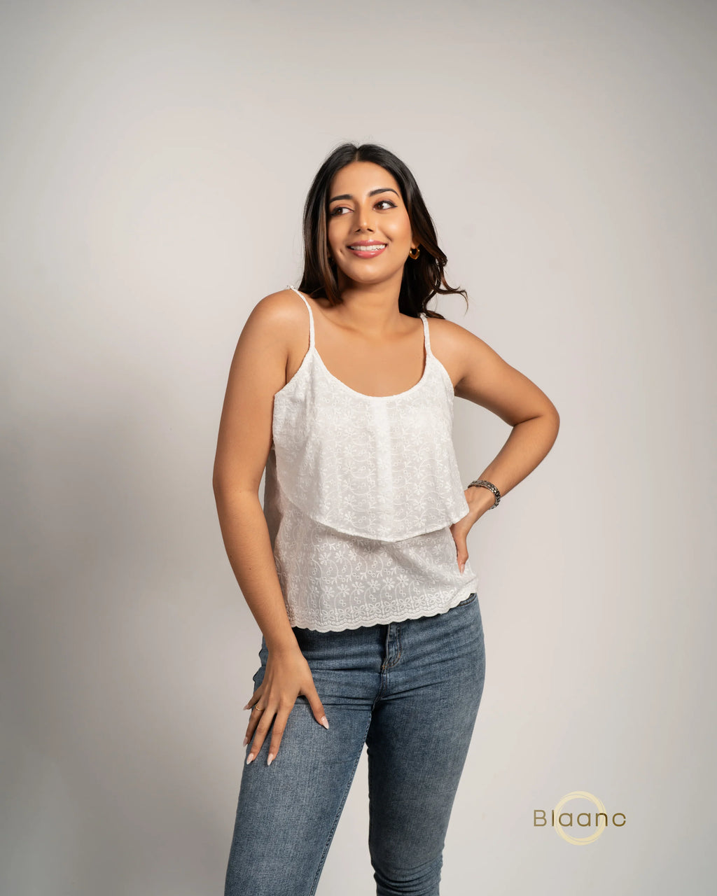 Petalfall Glimmer Flutter Top