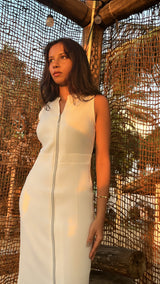 The Ivory Zip Maxi